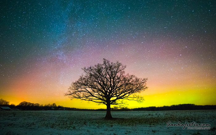 Nakts foto ceļa posmā Līvāni – Preiļi