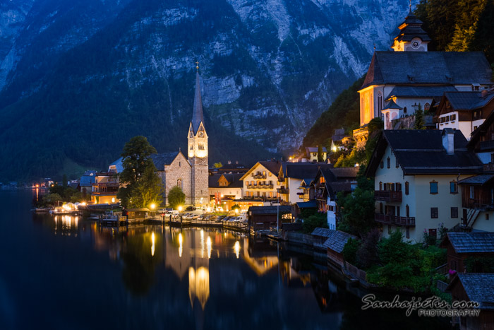 Night in Hallstatt Austria