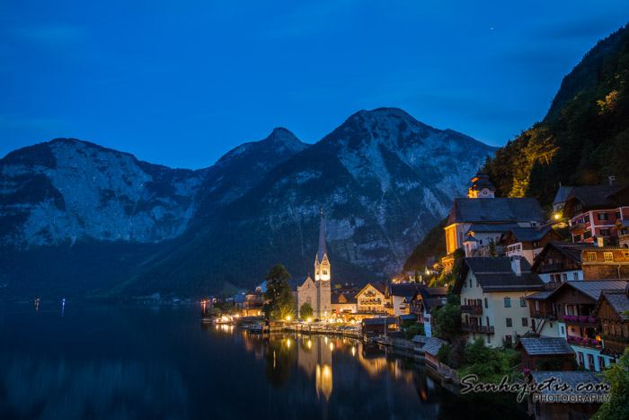 Night in Hallstatt Austria