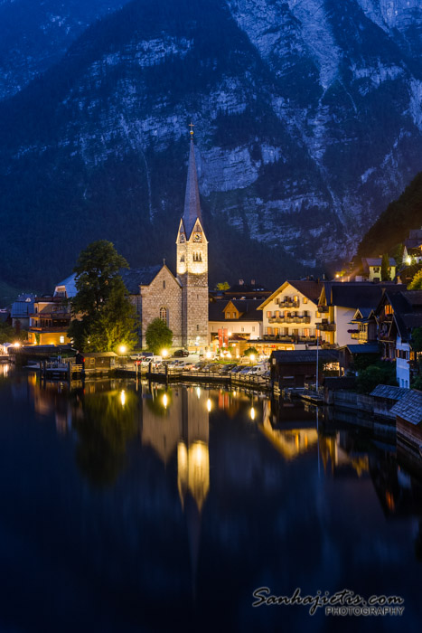 Night in Hallstatt Austria