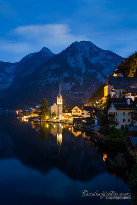 Night in Hallstatt Austria