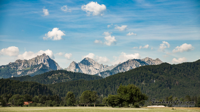 Vācijas Alpsee ezers pie Neuschwanstein pils