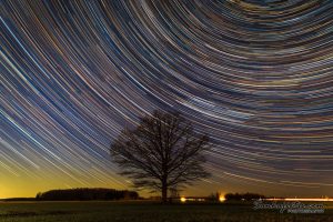 Star trail in Latvia